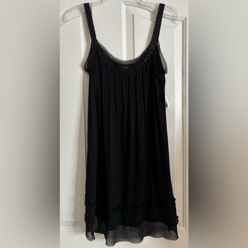 Akira Black beaded strap dress size M